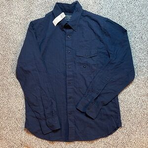 Abercrombie & Fitch Long Sleeve Button Down Dress Shirt Men’s Dark Blue Size L